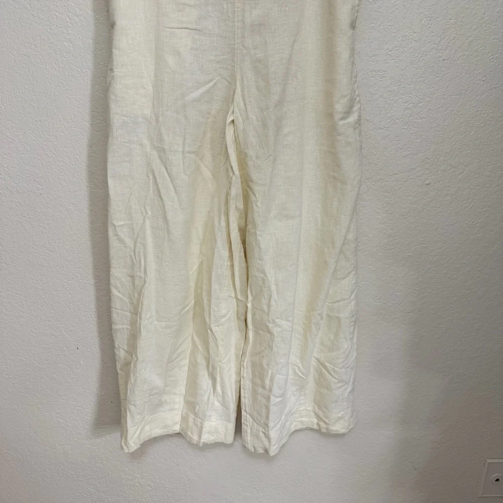 New FREE PEOPLE Cotton-Linen Wide Leg Pants